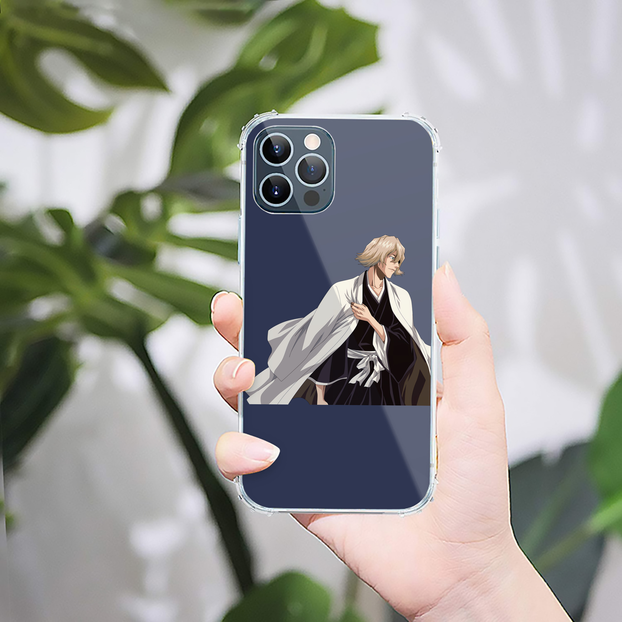 （画像用） "ブリーチ 浦原 喜助（うらはら きすけ） BLEACH Urahara Kisuke " 【iPhone 12シリーズ対応】透明スマホケース（クリアソフトケース）